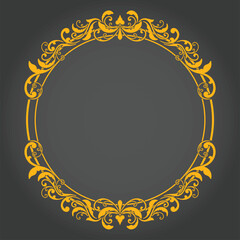 Ornament Foral Wedding Border Vintage