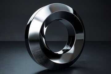 11 Futuristic metallic logo for a professional social network, a minimalist composition