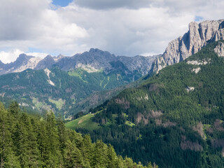 Fototapeta premium Hiking in Val di Fassa - Dolomites - Italy