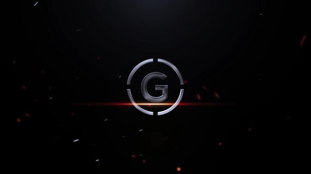 Alphabet G Cinematic Logo Trailer, Silver g Logo Animation Videos