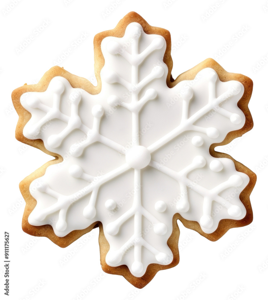 Canvas Prints PNG Cookie gingerbread snowflake dessert.