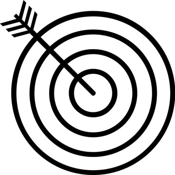 recommend clip art: Target vector icon in outline style 