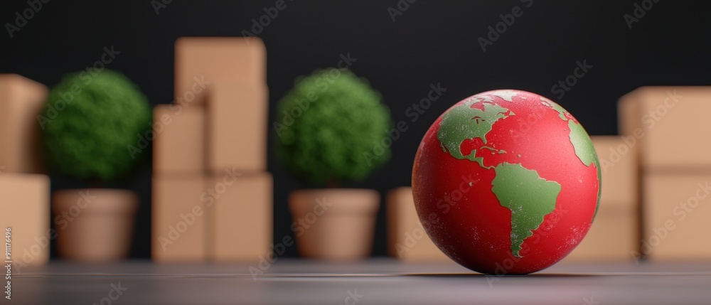 Poster global supply chain pricing advantages - animation of businesses in grunge splash dust setting with 