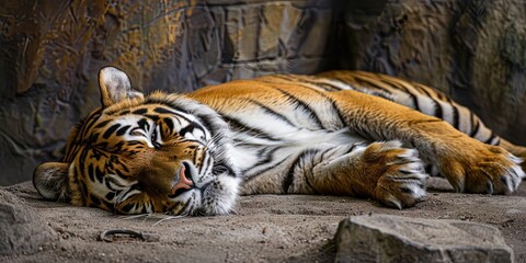 Obraz premium sleeping tiger