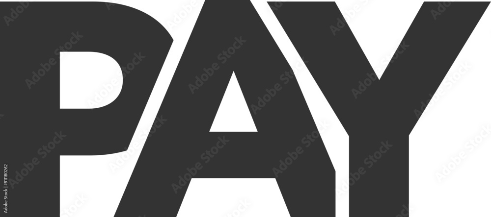 Poster pay logo design template with strong and modern bold text. initial based vector logotype featuring s