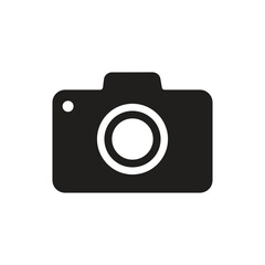 Camera Icon in trendy flat style isolated on white background.