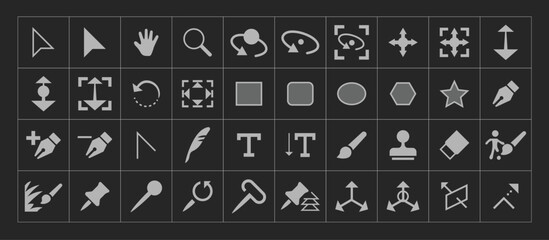 After Effects Tools Vector Icons Set – Motion Design and Video Editing Toolkit