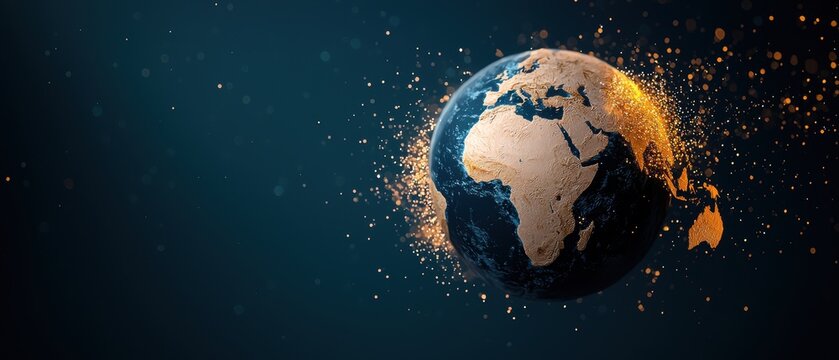 Ethical Global Pricing - Animation Illustrating Fair Trade with Copy Space for Text on Grunge Background