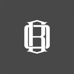Monogram logo a combination of the letters b and o or the letters o and b