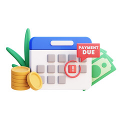 payment due date 3d icon