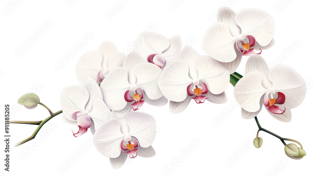 Sticker png orchid flower plant inflorescence.