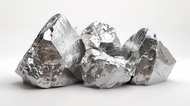 Scandium oxide, 3D illustration, realistic, isolated on white background