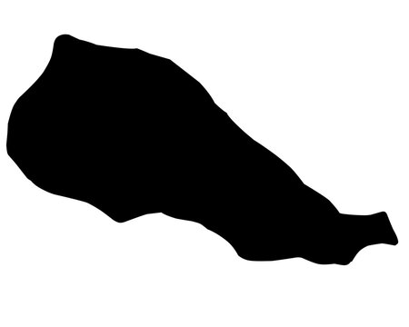 rangiroa map silhouette on transparent background
