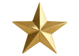 Fototapeta premium 3D rendering golden star star shape five-pointed pointed Golden Star Christmas Tree