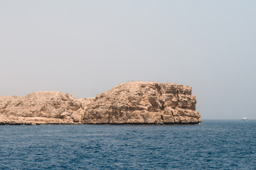 Fototapeta premium reef on the Red Sea coast. A rock in the sea