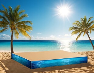 beach with palm trees