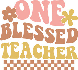One blessed teacher t-shirt design