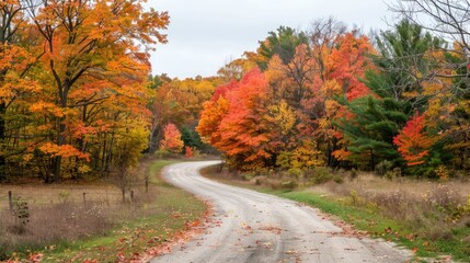 Fototapeta premium Fall foliage disease petrol