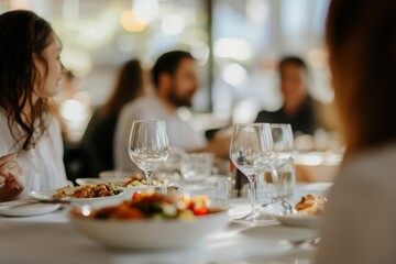 Business Lunch Meeting with Colleagues