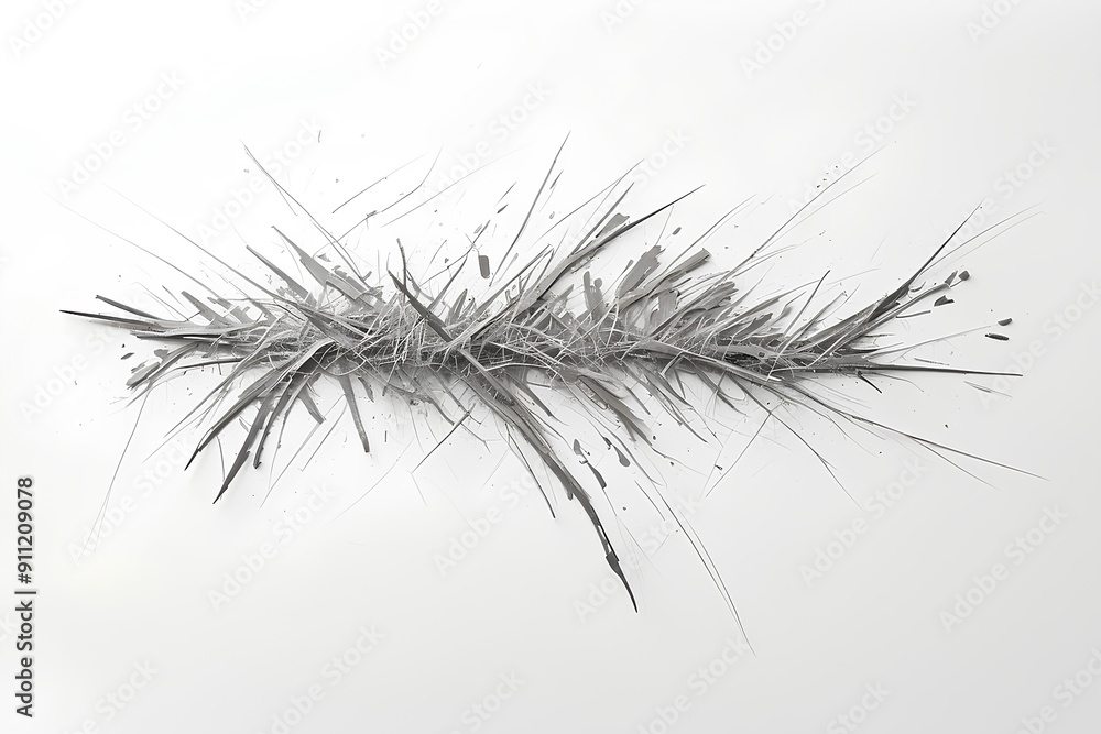 Aufkleber intricate and sharp lines extending outwards, creating a dense and complex web-like structure in a m