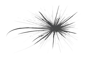 Fototapeta premium converging lines and intersecting paths forming an abstract pattern with a central focus, symbolizing complexity and dynamic motion in a minimalist black and white style