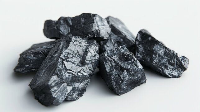 Manganese dioxide, 3D illustration, realistic, isolated on white background