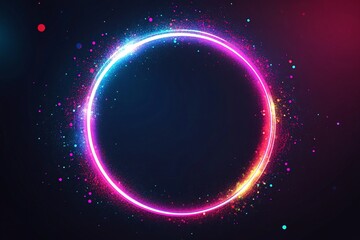 Vibrant Colored Neon Circle