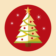 Christmas tree vector illustration design