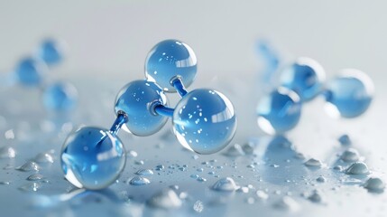 Phosphoric acid, 3D illustration, realistic, isolated on white background