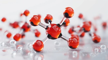 Formic acid, 3D illustration, realistic, isolated on white background