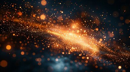 Fototapeta premium Golden Dust and Abstract Lights