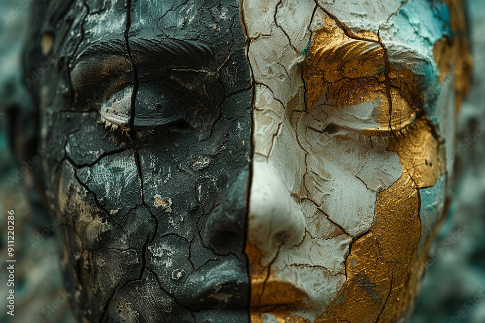 Poster created with generative ai technology image of two fantasy characters opposites