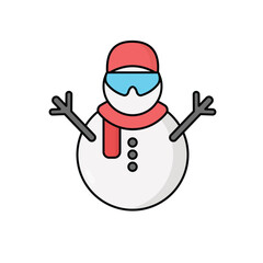 Snowman vector icon