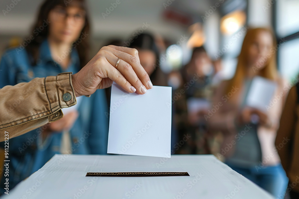 Poster election official voting process made with ai generative technology