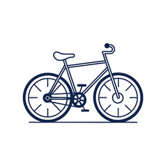 Fototapeta premium Flat Bike vector Line art illustration