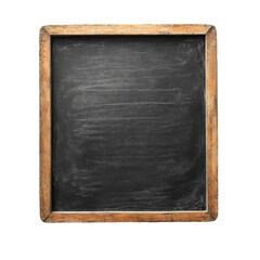 Fototapeta premium Empty Chalkboard With Cafe Quotes on White Background