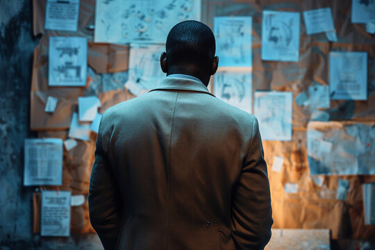 Generative AI Old fashioned retro style gangster movie noir picture in dramatic scene moment