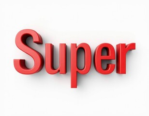 Bold red 'Super' text on a white background.