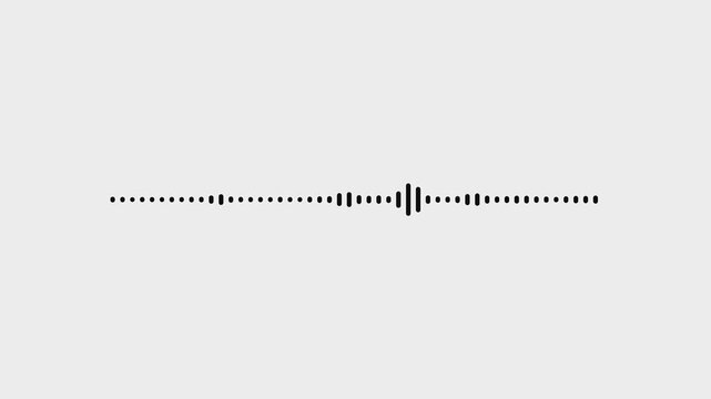 Line digital minimalist voice and soundtrack. sound wave or audio wave from white background.
Sound wave animation with black bars on white background. Audio music equalizer, soundtrack shapes.