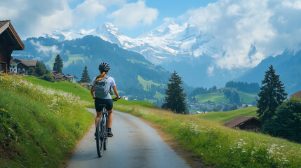 person riding a bike
