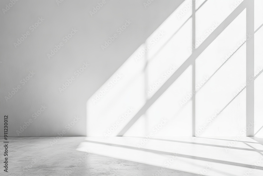 Poster white background with a light and shadow, design abstract wallpaper light and shadow pattern.
