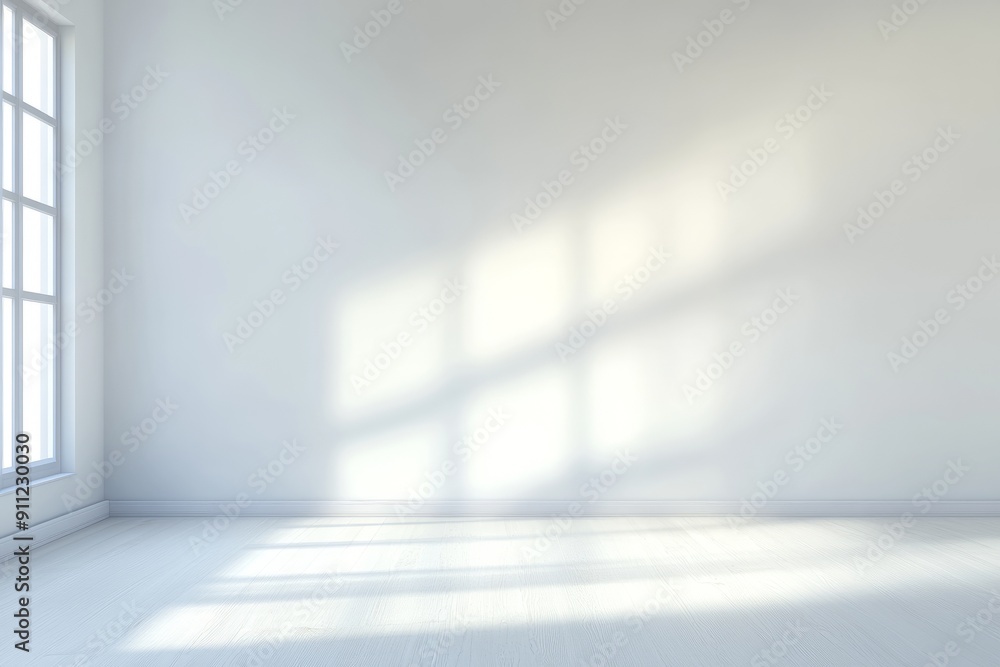 Aufkleber white background with a light and shadow, design abstract wallpaper light and shadow pattern.