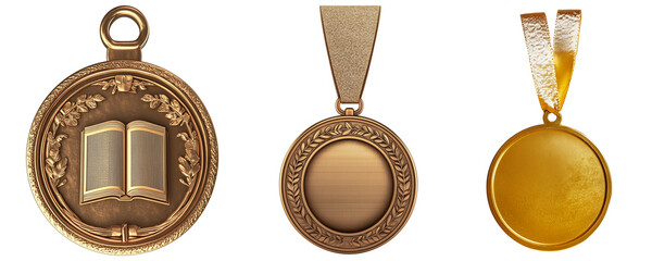 Embossed gold medals