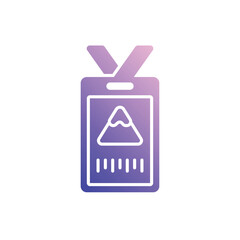 Ski Pass vector icon