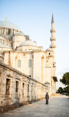 Obraz premium The Blue Mosque or Sultan Ahmet Mosque of Istanbul, evening view, Turkey