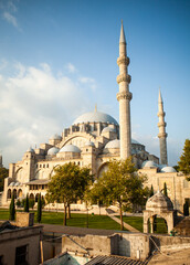 The Blue Mosque or Sultan Ahmet Mosque of Istanbul, evening view, Turkey