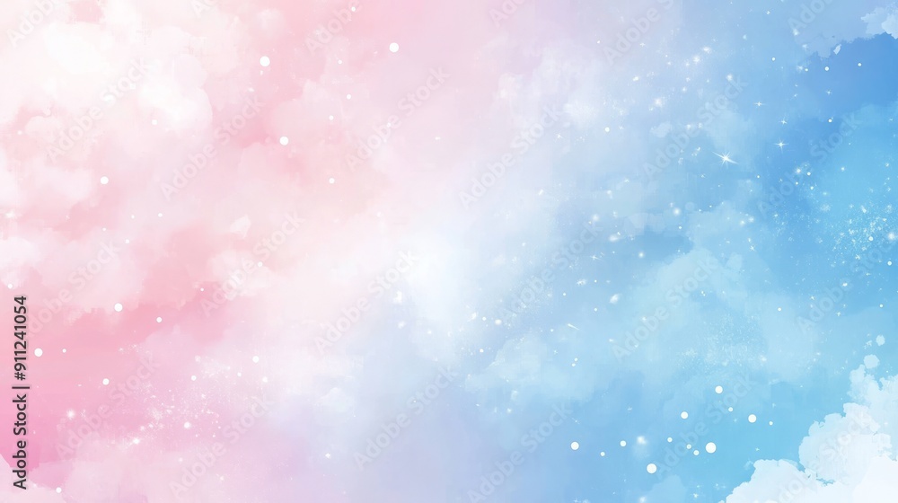 Poster abstract pastel color background with gradient of soft pink and blue, abstract blurred gradient past