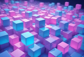 Obraz premium cube glow background