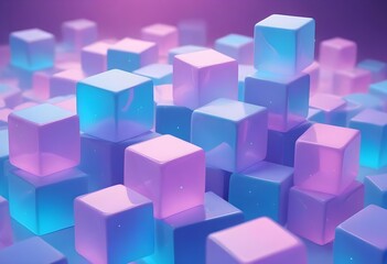 Obraz premium cube glow background