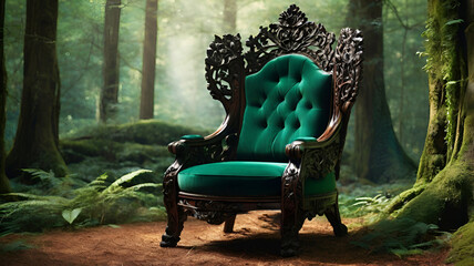 Stylish luxury chair in living room.